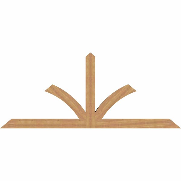 Ekena Millwork Richland Timber Gable Bracket, Western Red Cedar, 108"W x 45"H x 5 1/2"D x 5 1/2"F, 10/12 Pitch GBW108X45X0606RIC00SWR - main